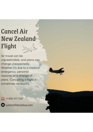 Cancel Air New Zealand Flight