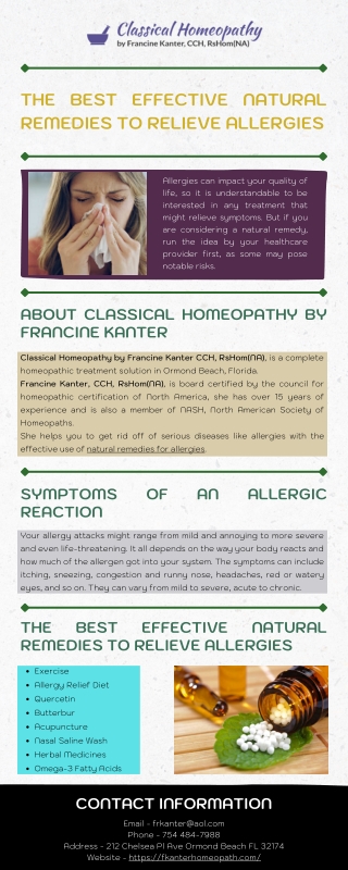The Best Effective Natural Remedies to Relieve Allergies