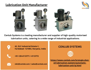 The Leading Lubrication Unit Manufacturer in India