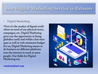 Best Digital Marketing service in Balasore smiwa infosol