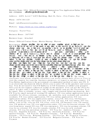 USA  Official Government Immigration Visa Application Online USA AND FIJI CITIZE