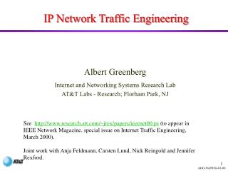 IP Network Traffic Engineering