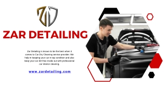 Professional Car Interior Cleaning ZAR Detailing