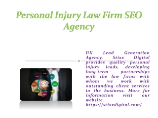 Personal Injury Law Firm SEO Agency