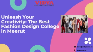 Unleash Your Creativity The Best Fashion Design College in Meerut