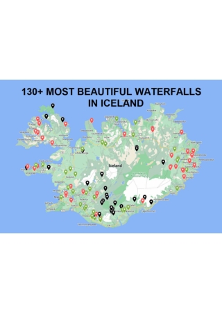 Waterfalls Iceland Map