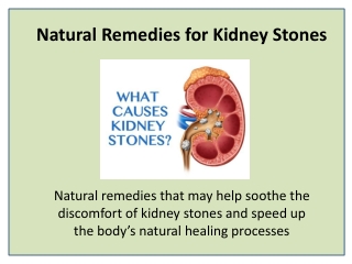 Dissolve Kidney Stone and Flush Them out Fast