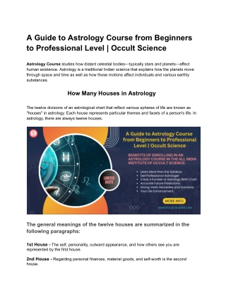 A Guide to Astrology Course from Beginners to Professional Level _ Occult Science