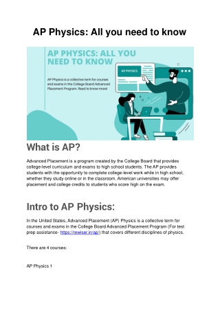 AP Physics-All you need to know