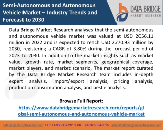 SEmi-Autonomous and Autonomous Vehicle Market