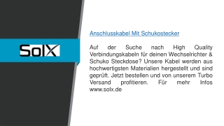 Anschlusskabel Balkonkraftwerk Schuko  Solx.de