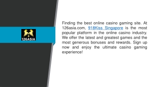 918kiss Singapore 126asia.com