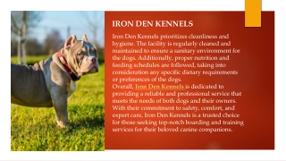 iron den kennels