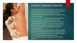 cupping therapy London