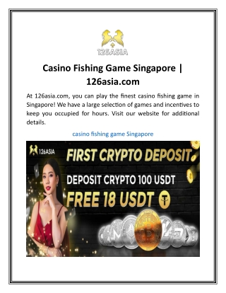 Casino Fishing Game Singapore  126asia.com