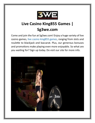 Live Casino King855 Games  Sg3we.com