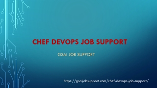 Top best Chef DevOps job support and Online support from India – GSAI job suppor