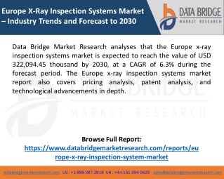 Europe X-Ray Inspection Systems Market