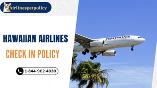 Hawaiian Airlines Check In Policy