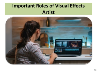 Important Roles of Visual Effects Artist