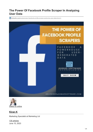 The Power Of Facebook Profile Scraper In Analyzing User Data