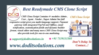 CMS Clone Script - DOD IT SOLUTIONS