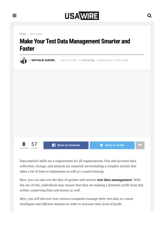 Make Your Test Data Management Smarter and Faster