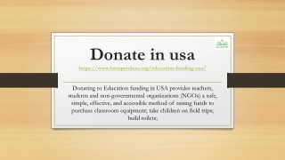 Donate in usa PPT