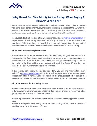 Why Should You Give Priority To Star Ratings When Buying A New Air Conditioner?