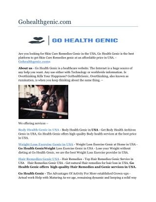 Body Health Archives Genic in USA