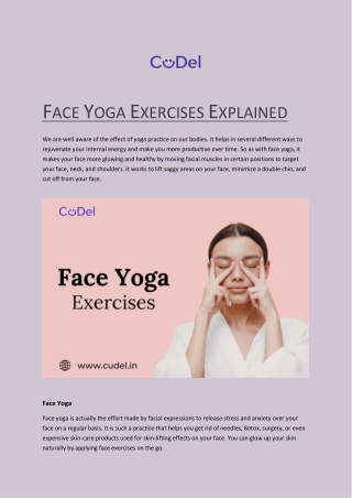 FACE YOGA EXERCISES EXPLAINED