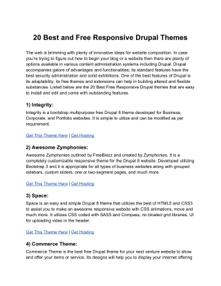 20 Best and Free Responsive Drupal Themes