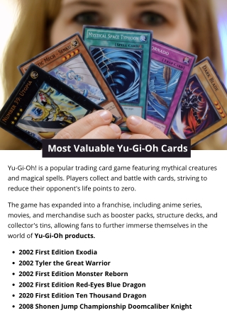 Most Valuable Yu-Gi-Oh Cards