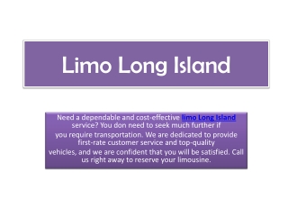 Limo Long Island