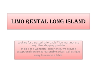 Limo Rental Long Island