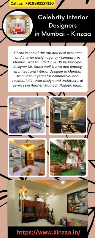 Celebrity Interior Designers in Mumbai  Best Architect in Mumbai - Kinzaa