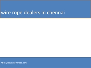 wire rope dealers in chennai