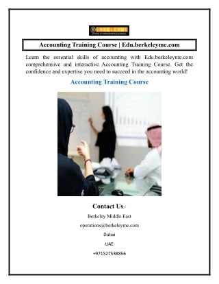 Accounting Training Course  Edu.berkeleyme.com