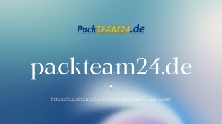 Containerdienste Hamburg | Packteam24.de