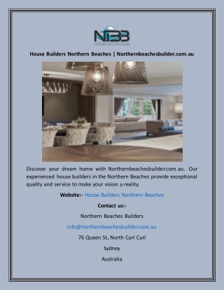 House Builders Northern Beaches  Northernbeachesbuilder.com