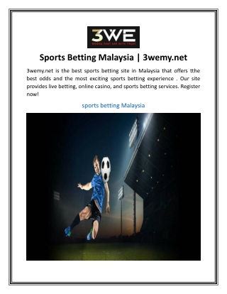 Sports Betting Malaysia  3wemy.net