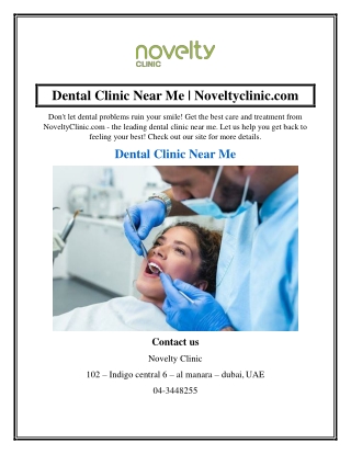 Dental Clinic Near Me  Noveltyclinic.com