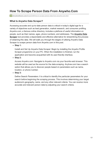 How To Scrape Person Data From AnywhoCom