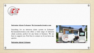 Intrusion Alarm Lebanon | Ke.karamelectronics.com