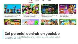 Set parental controls on youtube