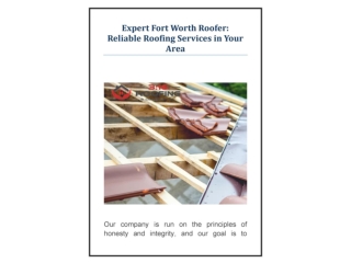 Expert Fort Worth Roofer Reliable Roofing Services in Your Area