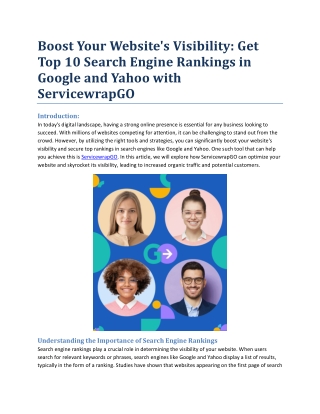 Boost- Your -Website's -Visibility- Get- Top -10- Search -Engine- Rankings- in -Google- and -Yahoo- with- ServicewrapGO