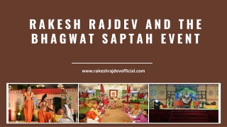 Rakesh Rajdev and the Bhagwat Saptah Event