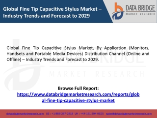 Global Fine Tip Capacitive Stylus Market