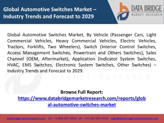 Global Automotive Switches Market